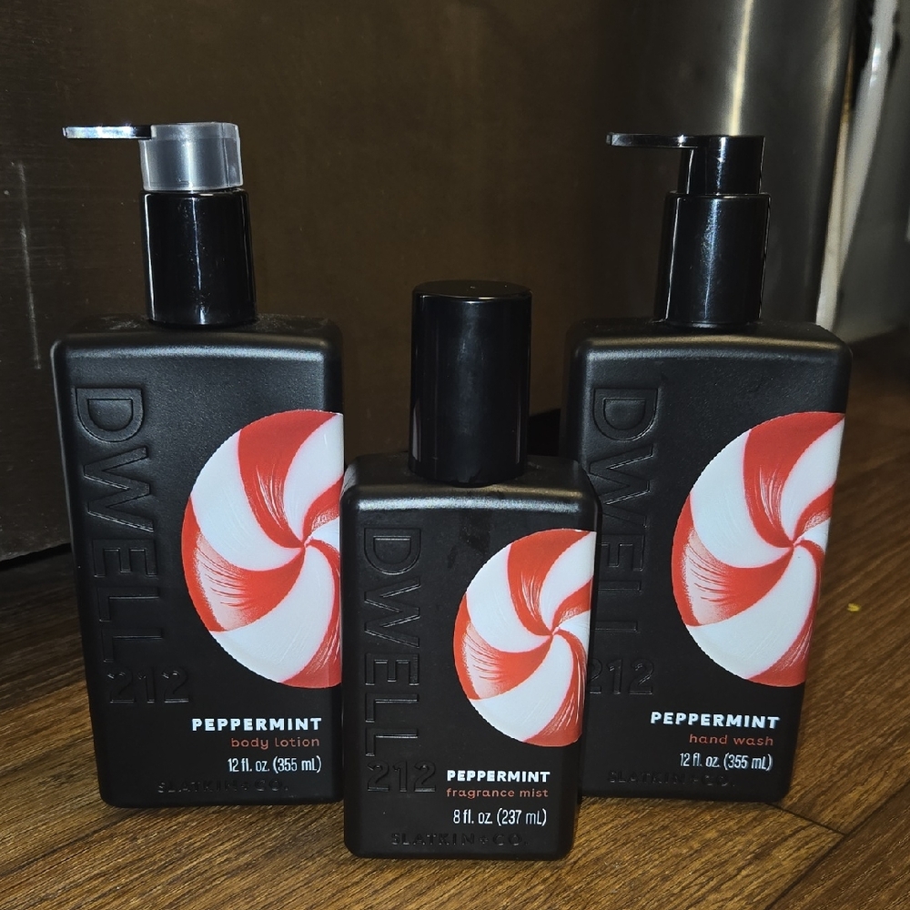 NEW Dwell212 Peppermint Lotion, Mist, and Hand Wash Set